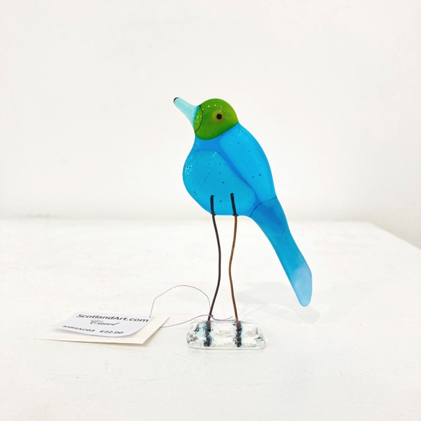 ''Carol' - Fused Glass Bird' by artist Moira Buchanan